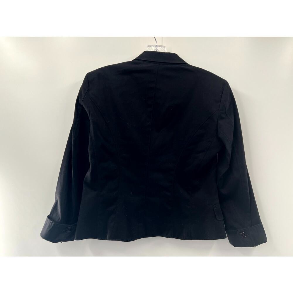 Versace Jeans Couture Women's Black Solid Cotton Long Sleeve One Button Blazer 8 - Picture 2 of 5